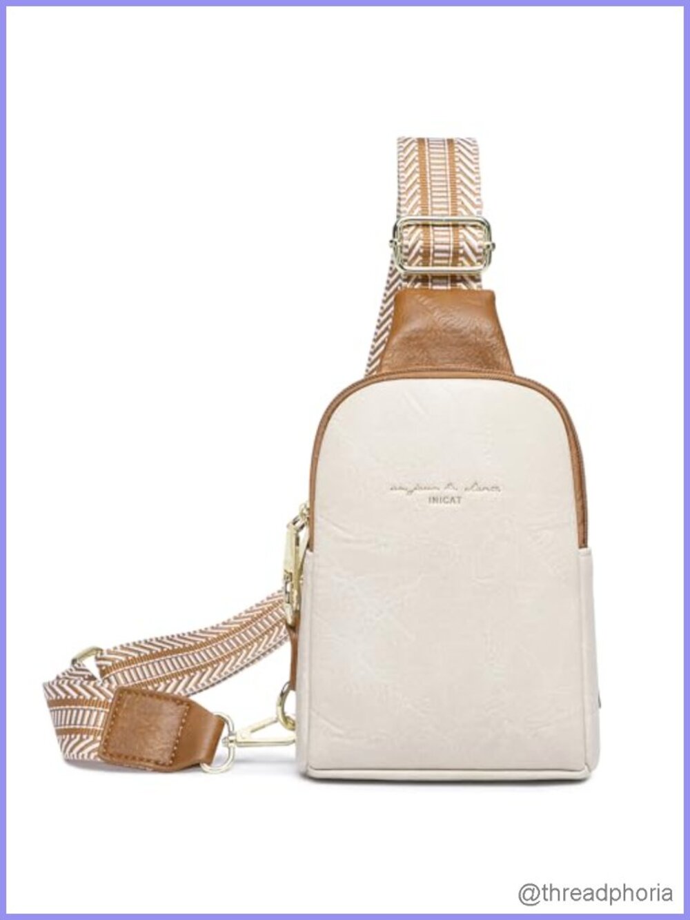Anti Theft Crossbody Bag with RFID Protection Faux Leather Travel Sling